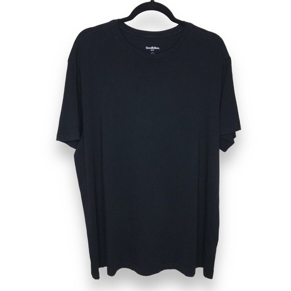 Goodfellow and Co Plain Black T Shirt Short Sleeve Crew Neck Mens Size XL - Picture 1 of 9